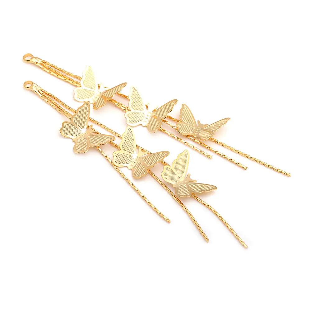 18K Gold Color Brass Tassel Earrings Connect Charms Pendants Necklace Earrings Diy Jewelry Accessories Rosediy official-website