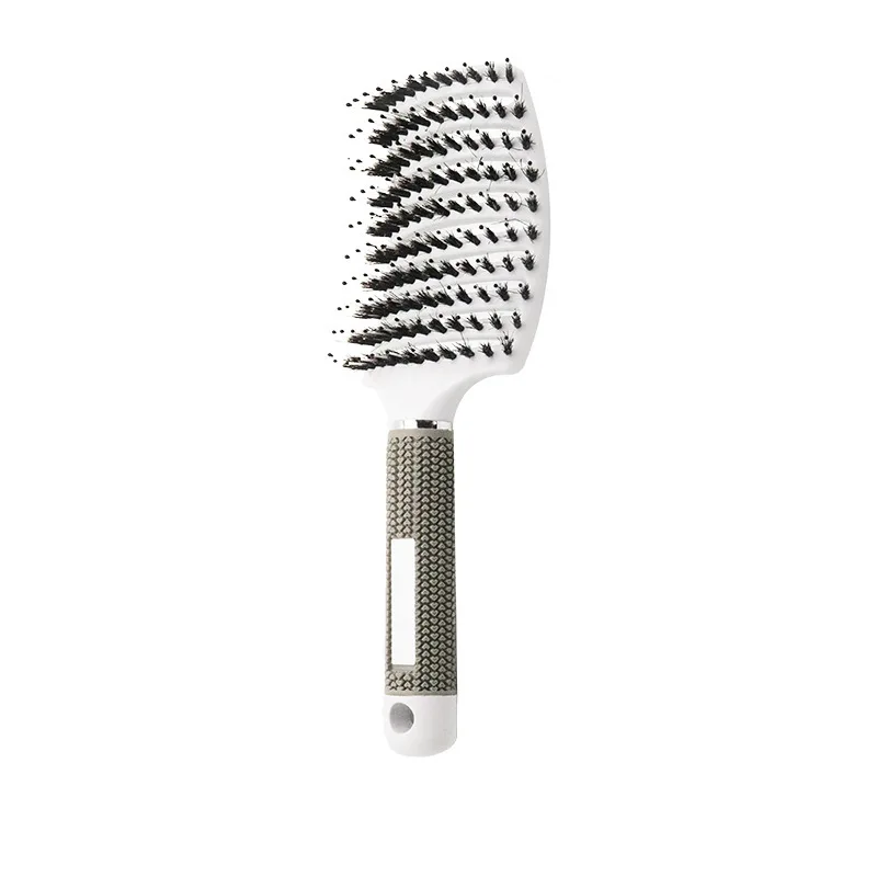 Haarborstel Ontwarrende Haarborstel Varkenshaar & Nylon vrouwen Nat Krullend Haar Hoofdhuid Massage Kam Salon Kappers Styling Tools