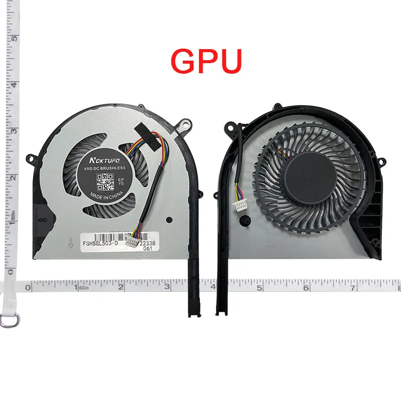 Laptop CPU GPU Cooling Fan DFS593512MN0T DFS2013121A0T DC12V 1A 4Pin for ASUS ROG Strix GL503GE GL703GE