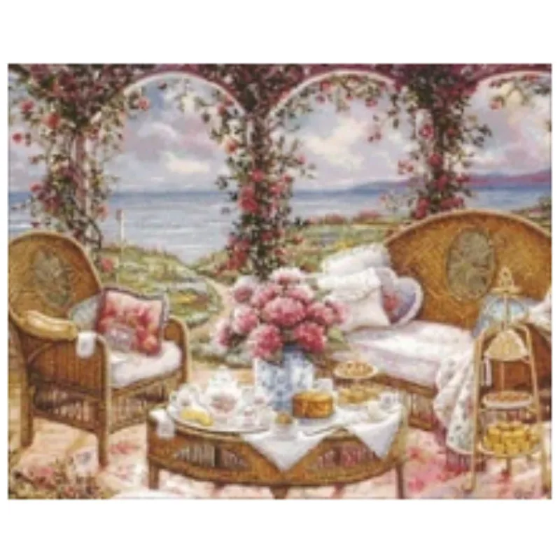 

xiaoyi cotton self-matching cross stitch Cross stitch RS cotton comes with no prints Beach Garden ChairHalloween