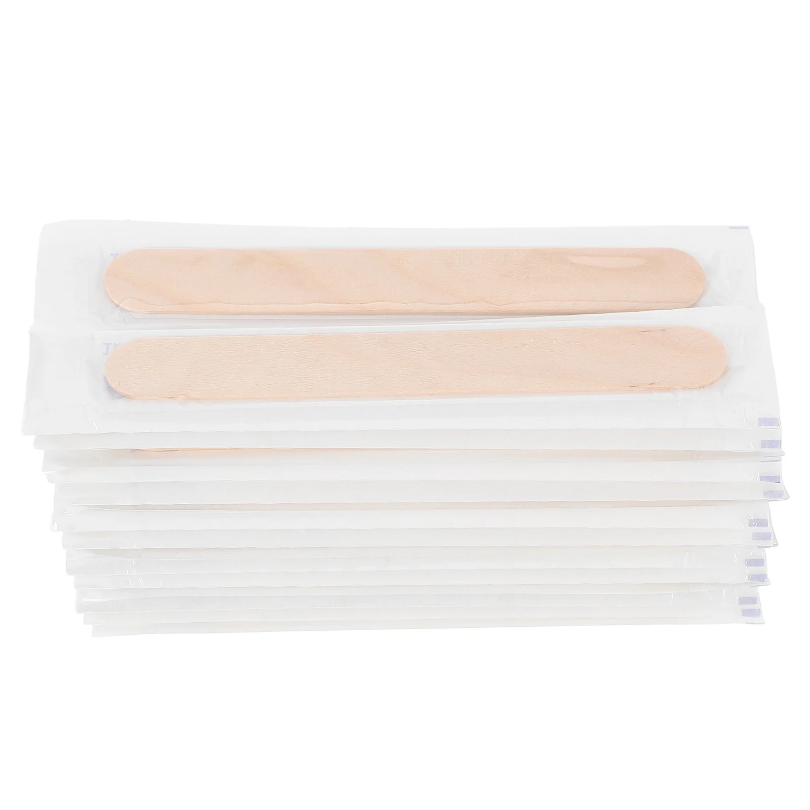 

100Pcs Tongue Wooden Depressors Medical Use Durable Smooth Surface Individually Wrapped Wax Craft Spa Applicator