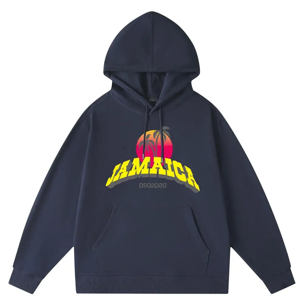 

Модная хлопковая толстовка DSQ2, мужская толстовка с длинными рукавами, спортивная одежда с буквенным принтом, повседневная свободная одежда, осенне-зимняя мода