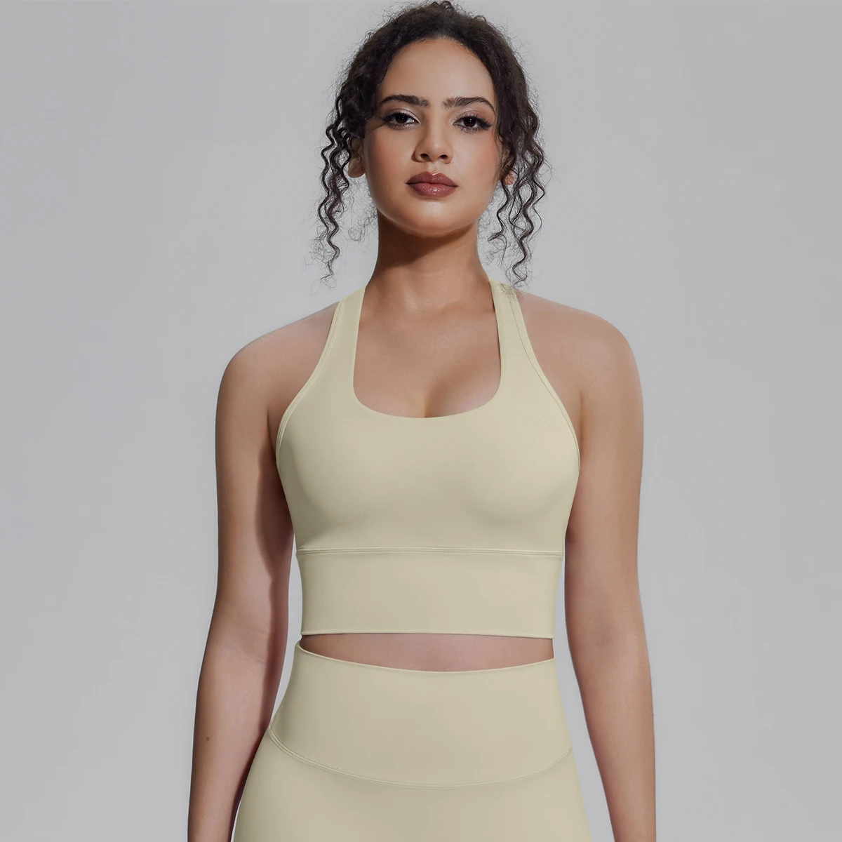 Rooftrellen Damen Fitness Yoga Sport-Top Sexy Rückenfreies I-förmiges Top Einfarbig Sommer Workout Gym-Kleidung Yoga-Top – Detail 19