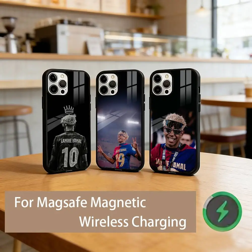 

L-Lamine Y-Yamal Phone Case For iPhone17,16,15,14,13,12,11 Plus,Pro Magnetic with Magsafe Wireless Charging