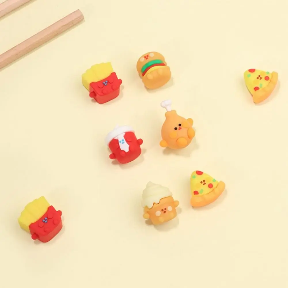 Cheese Bear Panda Fast Food 3D Shape Eraser High Elasticity Dustless Sharing Packing Mini Eraser Traceless Pencil Wiping Eraser