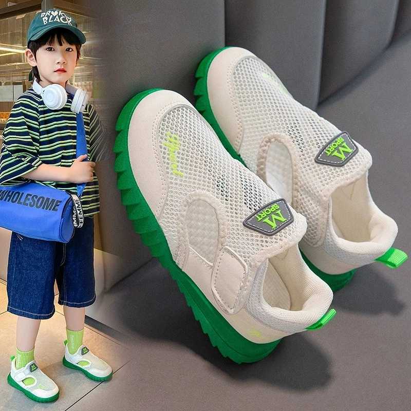 

FashionableBreathable Single-Mesh Children's Sports Shoes With Soft Soles For Boys And Girls, Suitable For Beach And Outdoor
