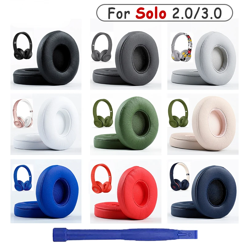 Almohadillas para Beats Solo 2 Solo2, almohadillas para los oídos Solo 3 Solo3, almohadillas para los oídos, piezas de repuesto, almohadilla de espuma para auriculares