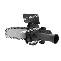 Electric drill converted to electric chain saw impact drill attachment 4 inch chain saw adapter