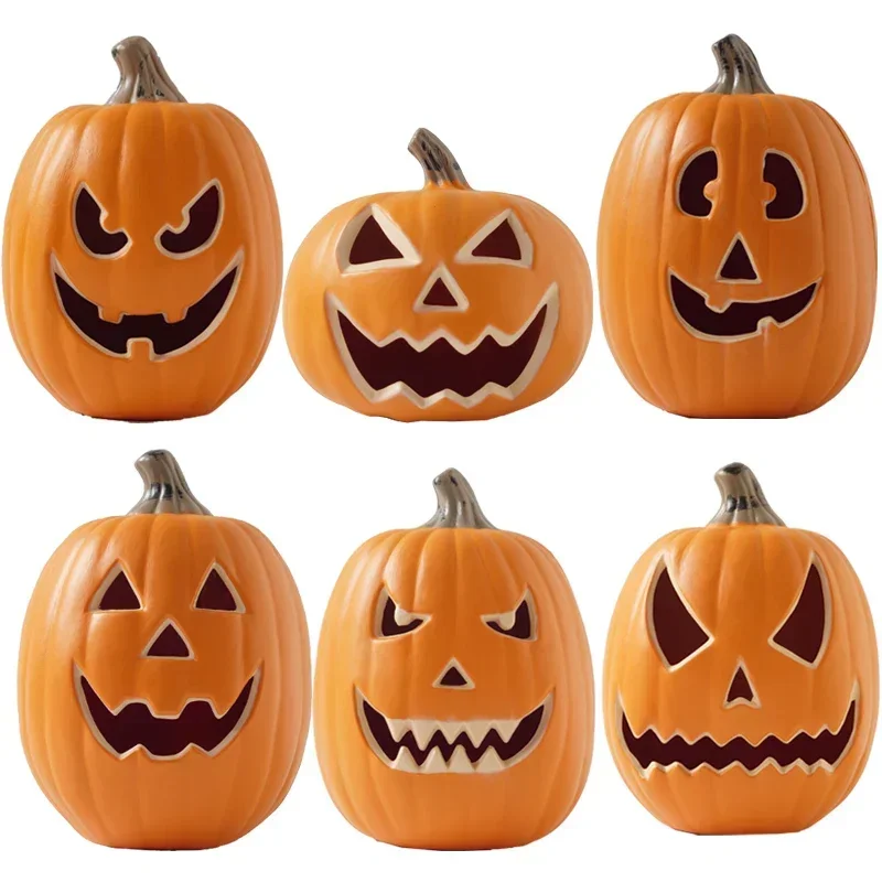 Halloween pumpkin lantern large decorative shopping mall DP point layout amusement park outdoor placement hollow plug-in pumpkin