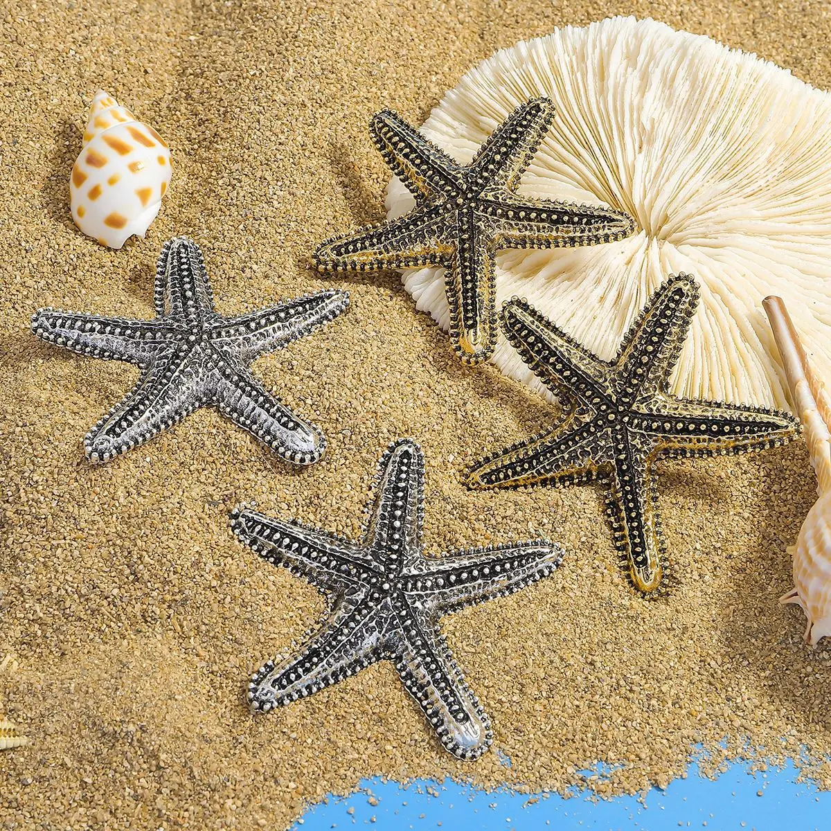 

Summer Ocean Earrings Conch Starfish Vacation Earring Studs Fashionable Vintage Jewelry
