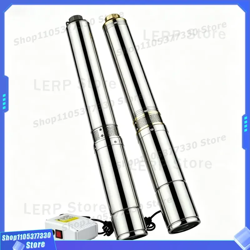 0.55kW Electric Submersible Water Pump AC 220V 380V 1.25 Inch Agricultural Irrigation Pump 24M Head 84m Lift 14.4 Cubic Meter