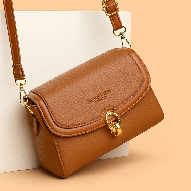 حقيبة كتف نسائية عصرية من الجلد الصناعي، محفظة صغيرة عبر الجسم، حقيبة يد أنيقة للسيدات للاستخدام اليومي، خفيفة الوزن وأنيقة"