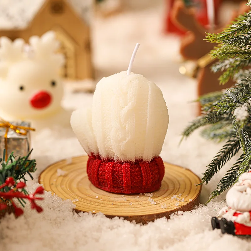 Christmas Fragrance Wool Mini Gloves Candles Christmas Gifts Small Gifts Creative Ornaments Aromatherapy Candles Home Decor