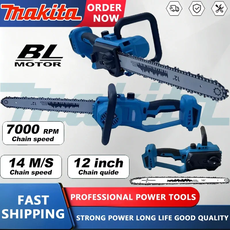 

Makita 12 Inch GardenTrimming Electric Chain Saw Cordless Wood Cutting Electric Saw Cordless Pruning Chain Saws For 18 Battery