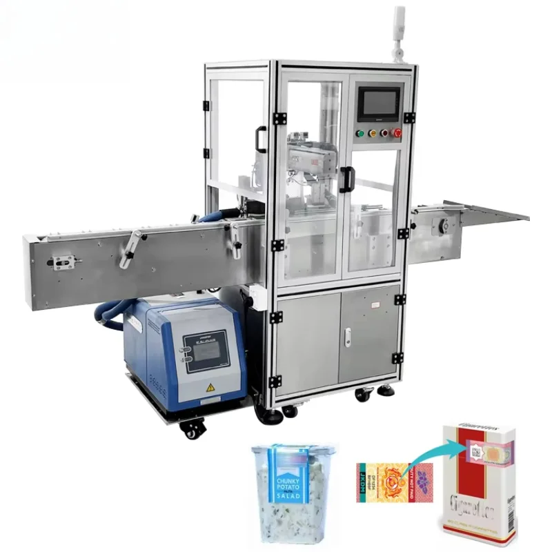 Automatic Label Applicator Right Angle Self Adhesive Labeling Machine Small Box Tax Stamp Labeling Machine
