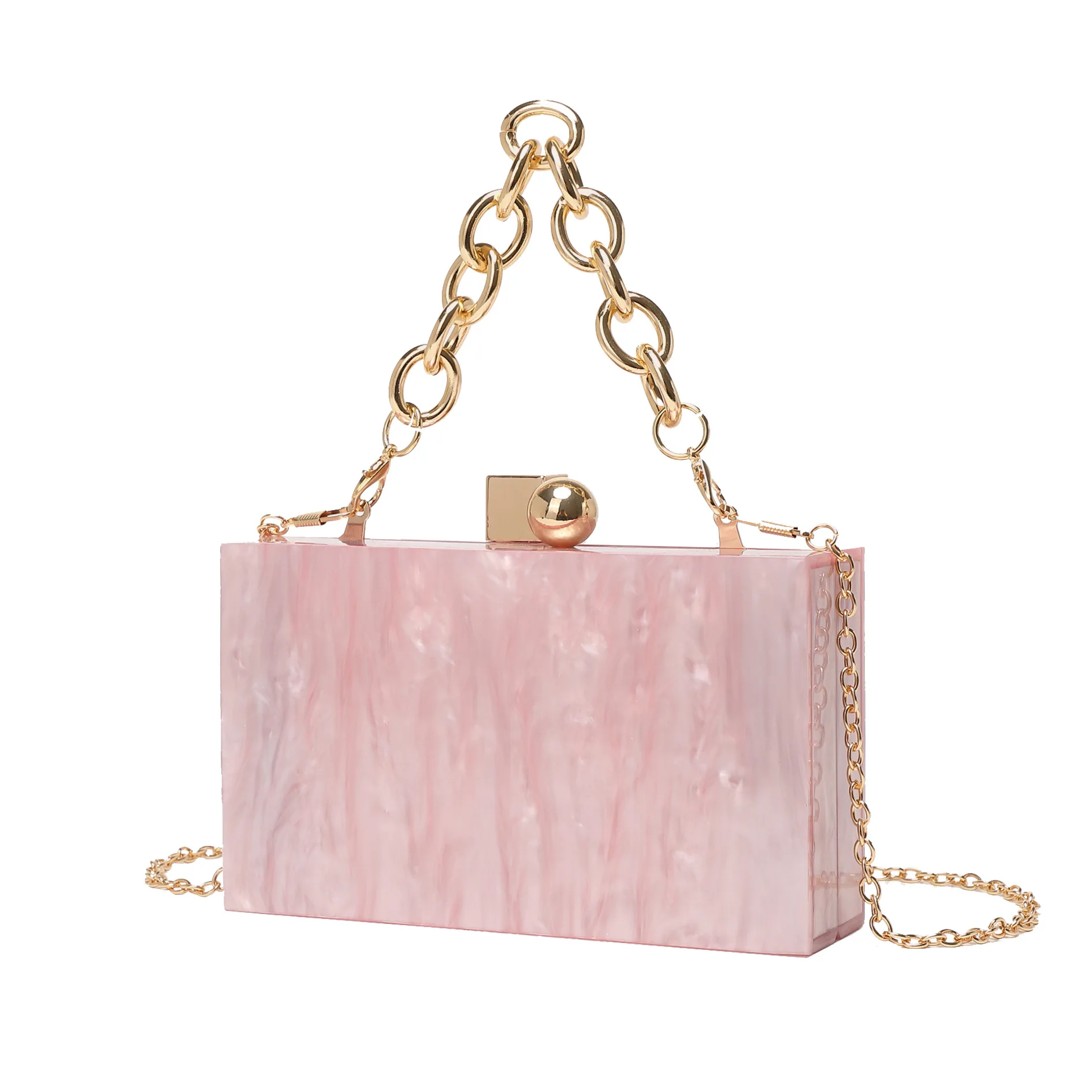 

2025 new dinner hand chain crossbody pearlescent acrylic bag women's bag portable