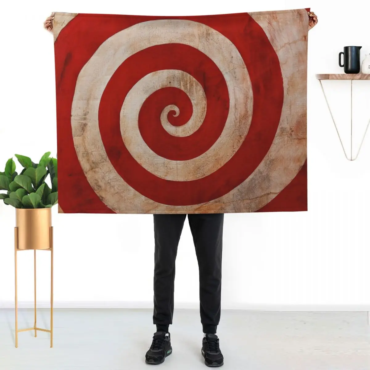 Sideshow Carnival Spiral Throw Blanket Decorative Sofas Flannel Fabric Nap Extra Large Throw warm for winter Heavy Blankets