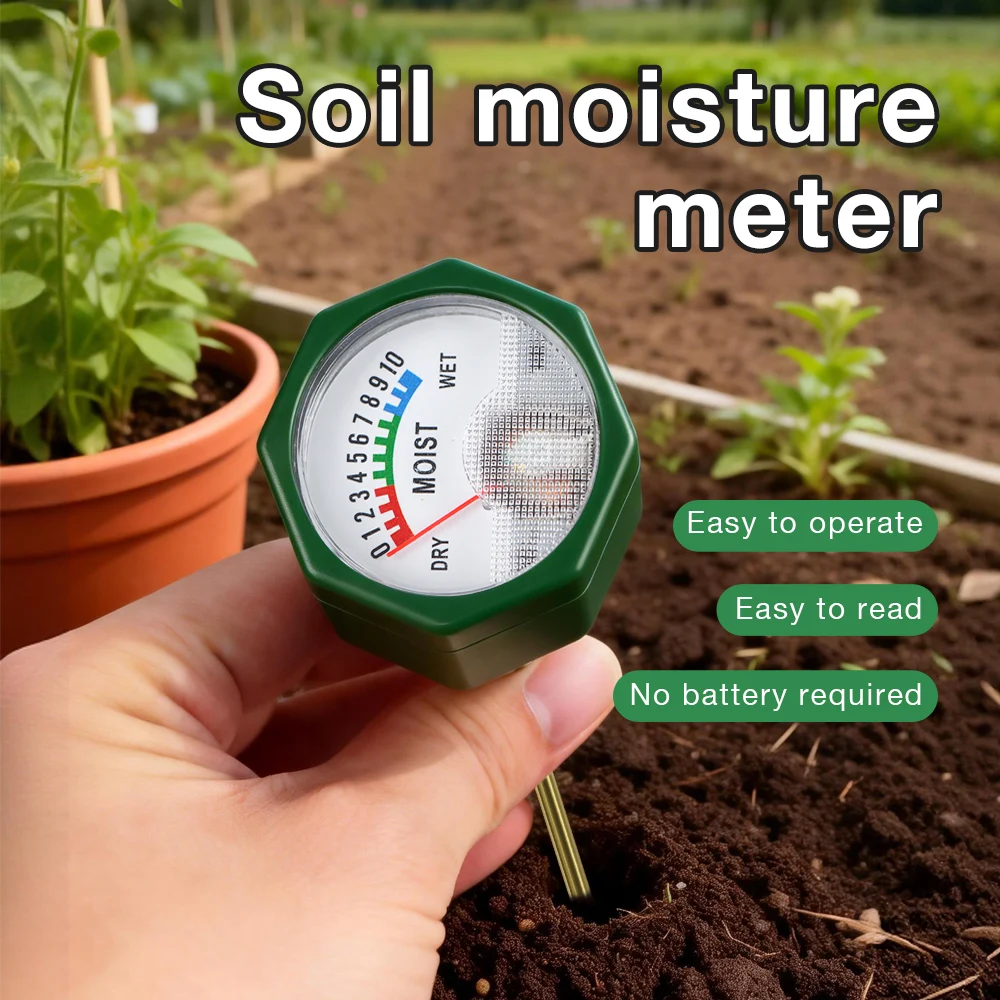 Soil pH Tester High Precision Acid-Base Analyzer Metal Probe No Battery Required Tool for Garden Potted Plants Greenhouse