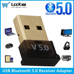 LccKaa USB Bluetooth 5.0 Adapter Receiver 5.0 Wireless Bluetooth Audio Receiver For File Receptor Dongle Laptop Earphone Speaker