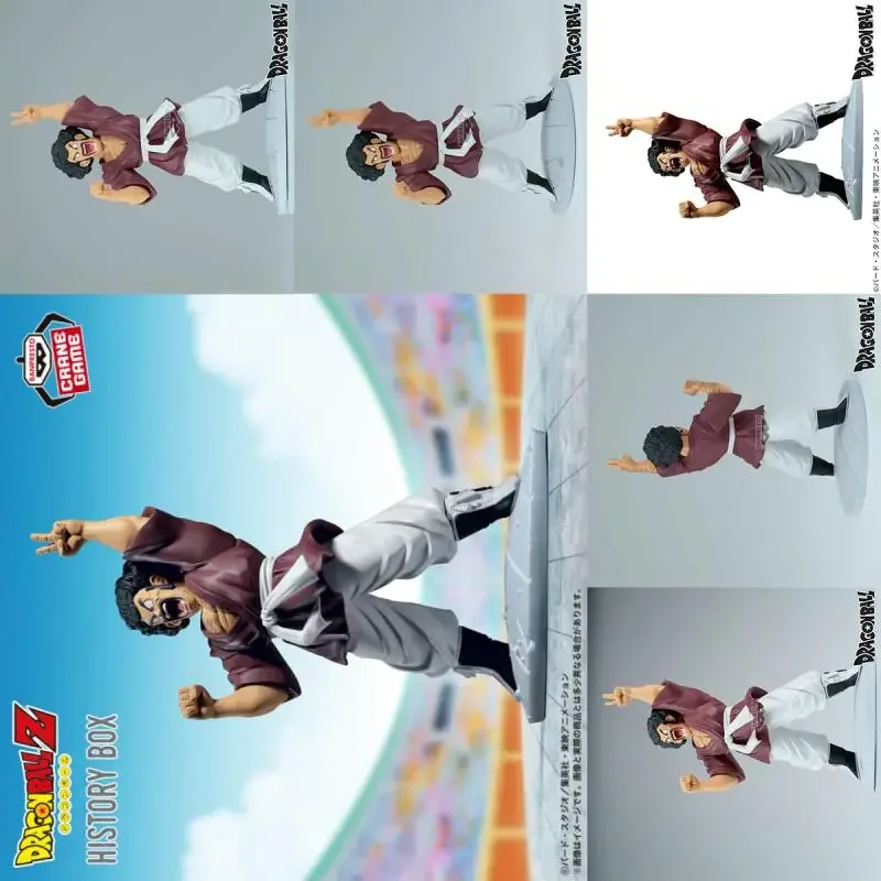 Figura de Acción Original de Bandai Banpresto, Dragon Ball Z, Mr. Satan en Pose de Victoria, Figura de PVC de Anime, Juguetes de Anime, Modelos de Dibujos Animados, Estatuas