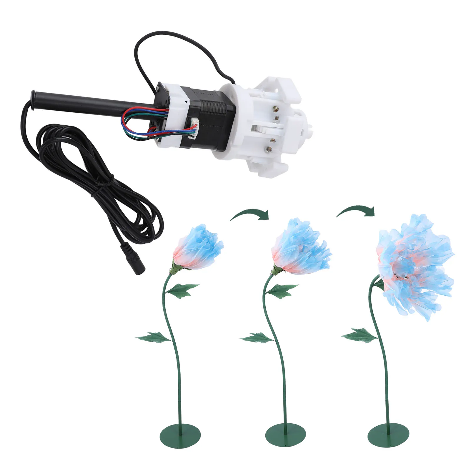Mechanical Moving Flowers Motor DIY Artificial Flower Automatic Open Closing Motor Adjustable Control System for Wedding Props