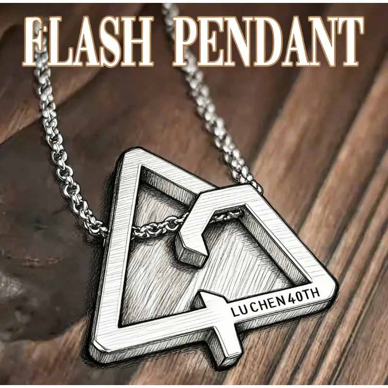 Flash Pendant Magic Trick - Borrowed Ring Penetrates Through Chain Instantly Close-up Illusion Gimmick Mentalism Props Magician