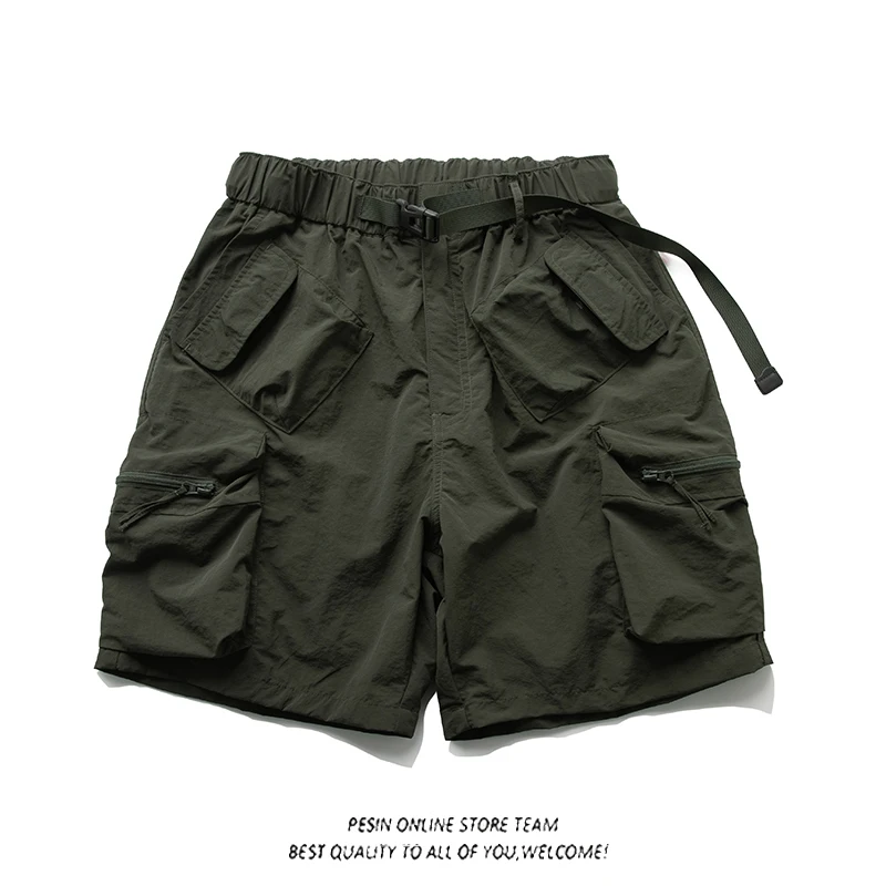 

Свободный крой, мужская повседневная рабочая одежда, функциональные брюки с пятью точками, летние трендовые молодежные брюки для активного отдыха