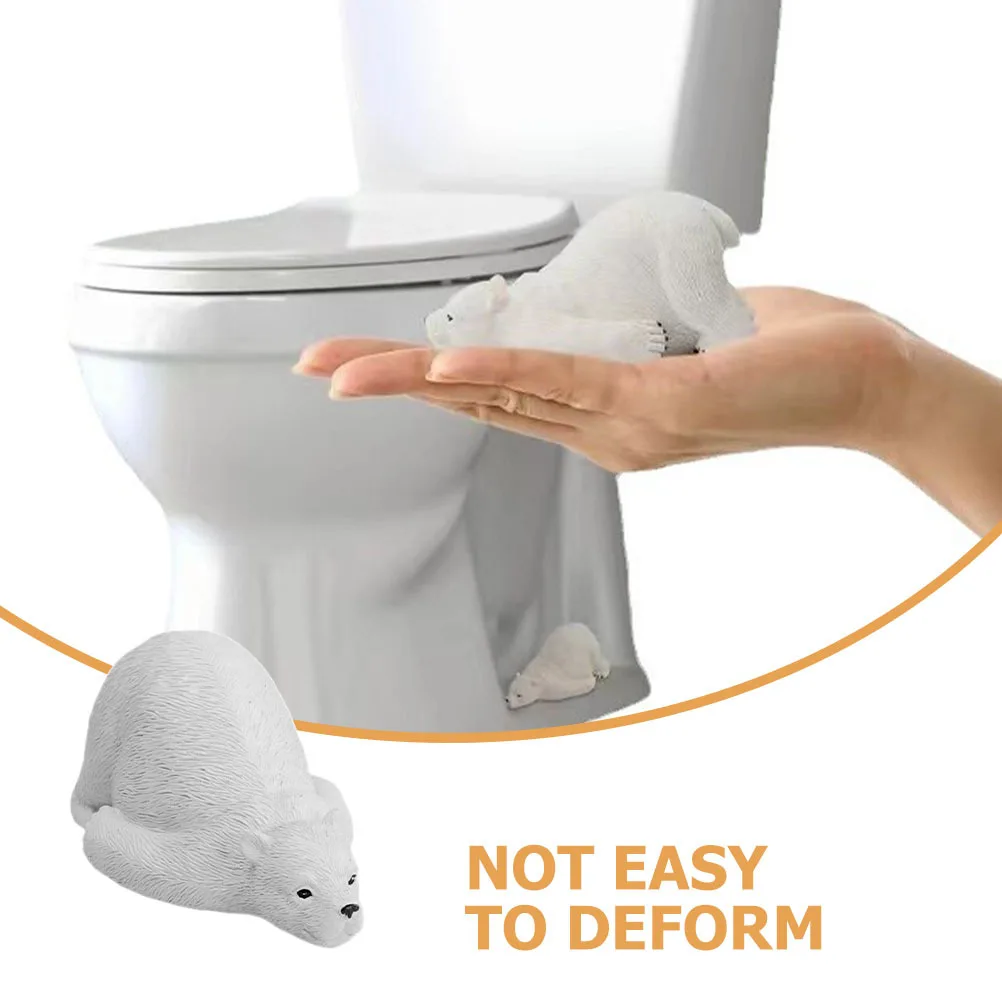 

2Pcs Polar Bears Toilet Bolt Caps Waterproof Push-on Covers Universal Toilet Bolt Covers Replacement Decorative Bathroom Parts