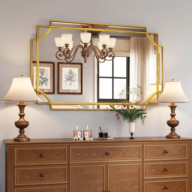 Large Gold Mirror for Wall, 30