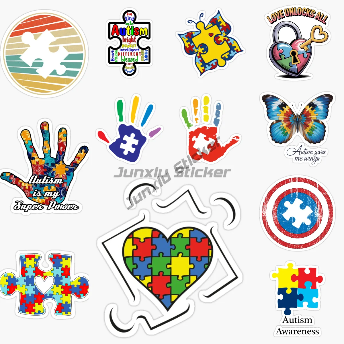 

AUTISM Motorcycle Laptop Car RV SUV Wall Car Stickers PVC Vinyl Reflective Stickers Decals