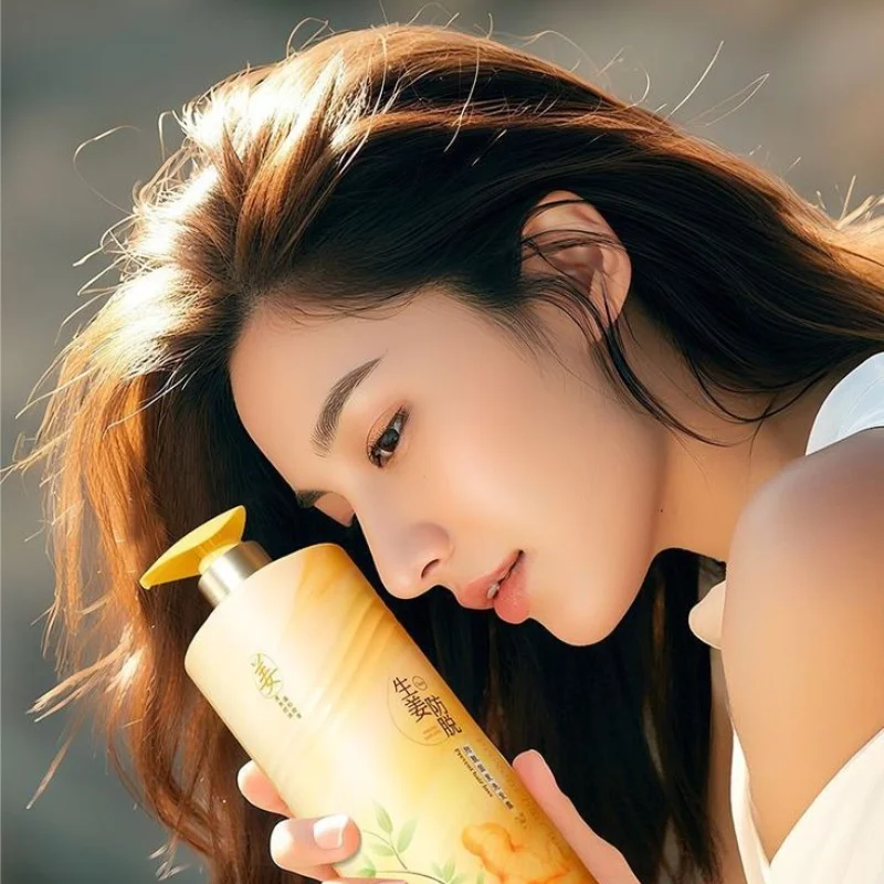Sulfate-Free Ginger Shampoo – Natural Anti-Hair Loss & Root Strengthening, Gentle Oil Control, Volumizing & Anti-Dandruff