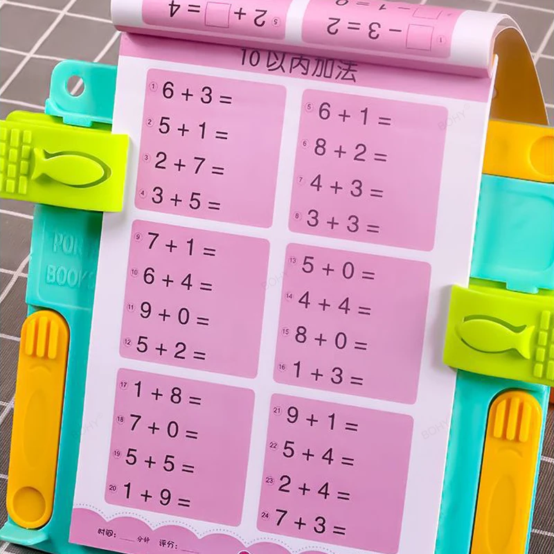 Handwritten Arithmetic Exercise Books Notebooks Adding and Subtracting Students' Arithmetic and Mental Arithmetic Exercises