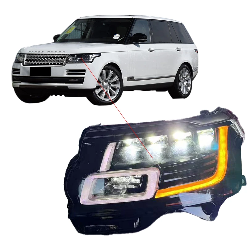 

For Land Rover for Range Rover Executive 14-18 Models New Headlamp Bulb Upgrade 6500k Color Front Face Changing Bar Headlights