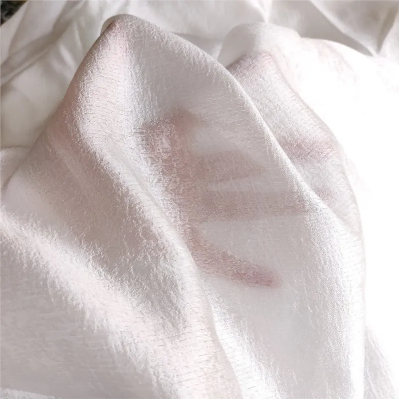 Semi-transparent dark-patterned organza jacquard fabric for dresses women's gowns and embroidered lining