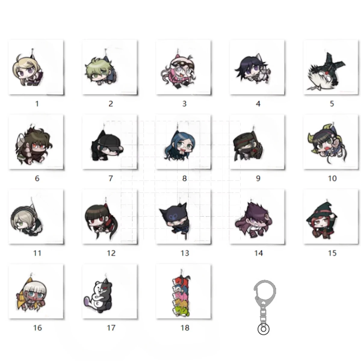 Game V3 Nanami Chiaki Ouma Kokichi Shuichi Saihara Akamatsu Kaede Enoshima Junko Keychain Doll Anime Acrylic Keyring for Gift