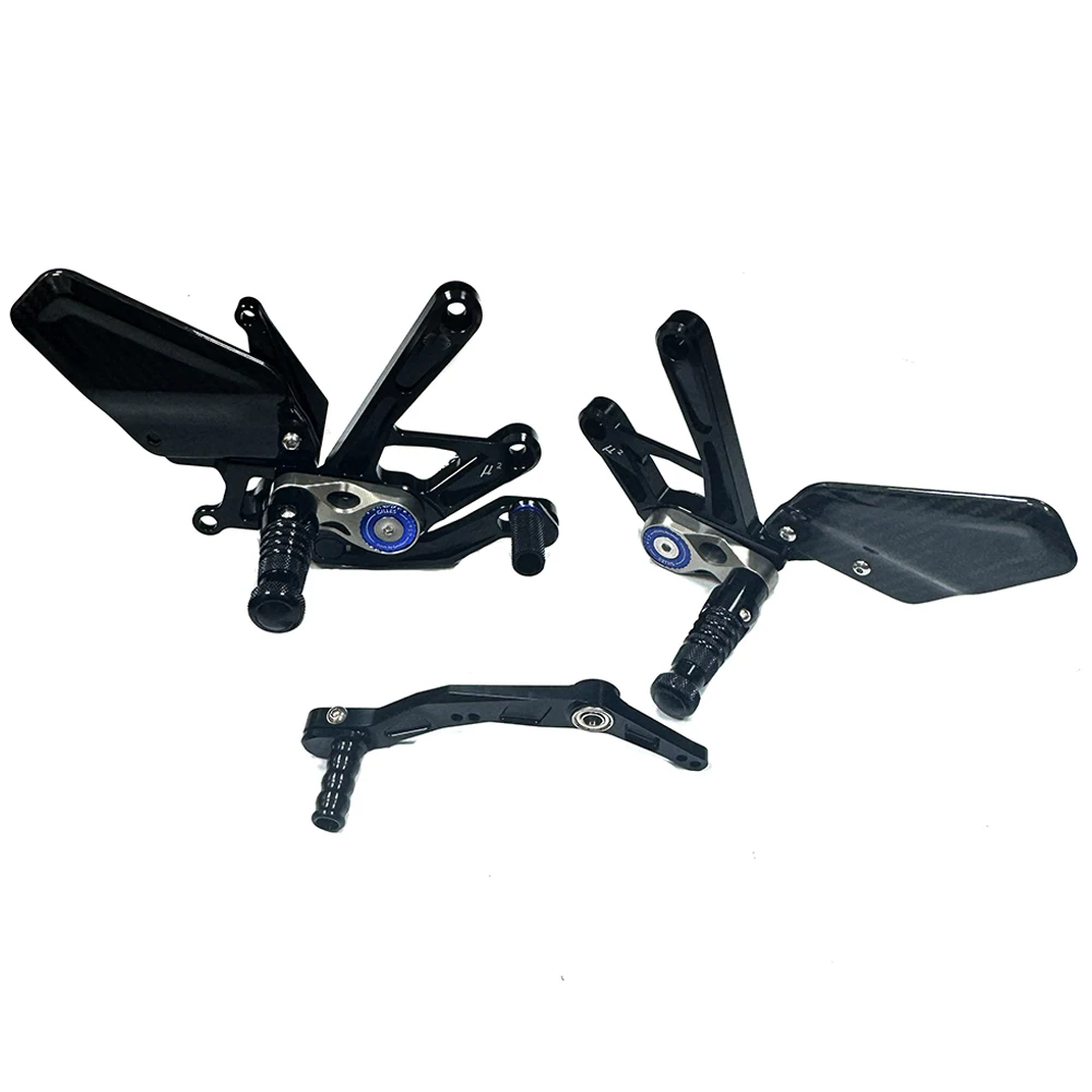 For Yamaha YZF-R1 R1M Footrest Carbon Fiber Rearset Foot Pegs Heel Wing Adjuster YZFR1 R1M Rearests 2015-2023 Accessoires