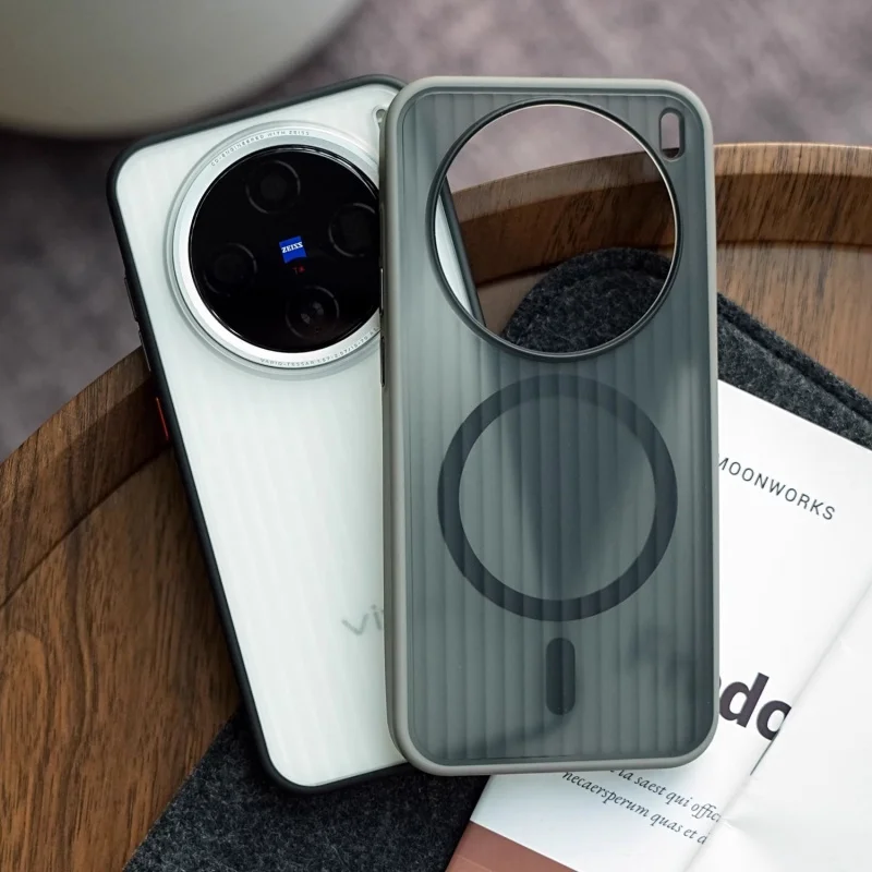 

Полосатый магнитный чехол для телефона vivoX200promini. Универсальный мягкий противоударный простой полупрозрачный защитный чехол.