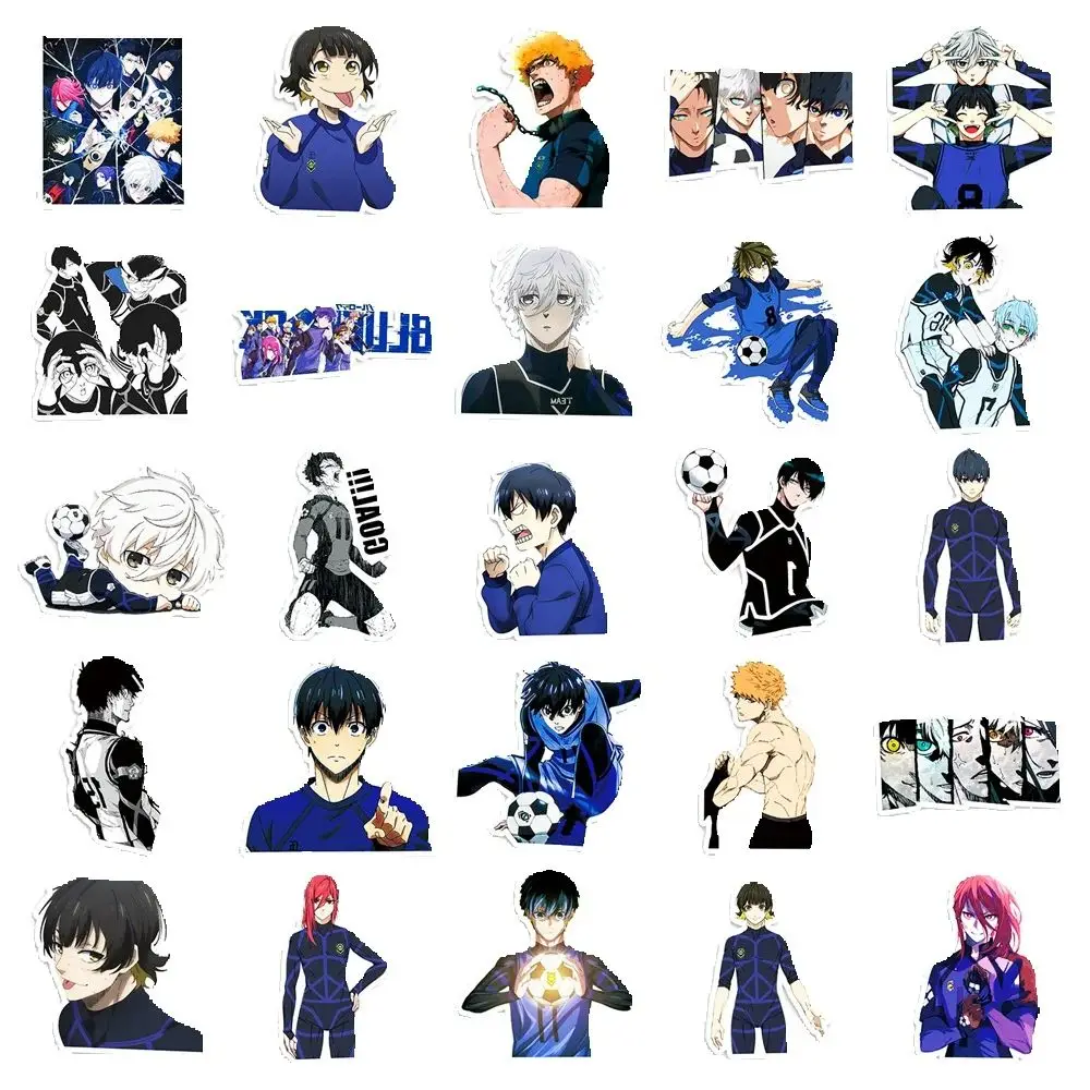 50 Stück blaue Gefängnis Cartoon japanische Comics Graffiti Aufkleber kreative Aufkleber Gitarre Gitarre Aufkleber Aufkleber