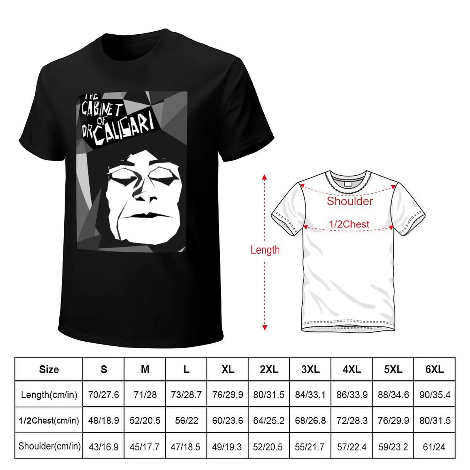 Het Kabinet Van Dr. Caligari-De Somnambulist. T-Shirt Anime Sportfans Douane Kawaii Kleding Zwarte T-Shirts Voor Mannen