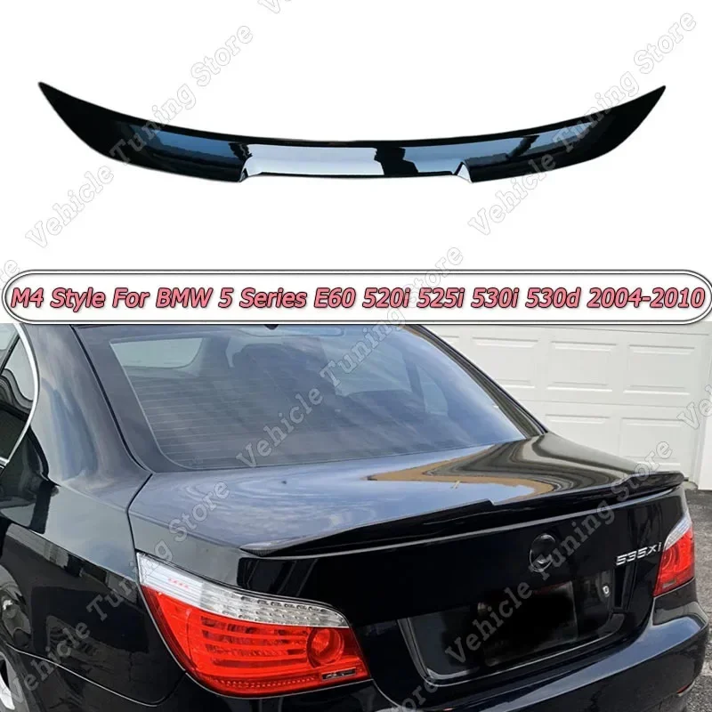 

M4 Style For BMW 5 Series E60 520i 525i 530i 530d 2004-2010 Rear Tail Wing Trunk Spoiler Exterior Decoration Modified Body Kit