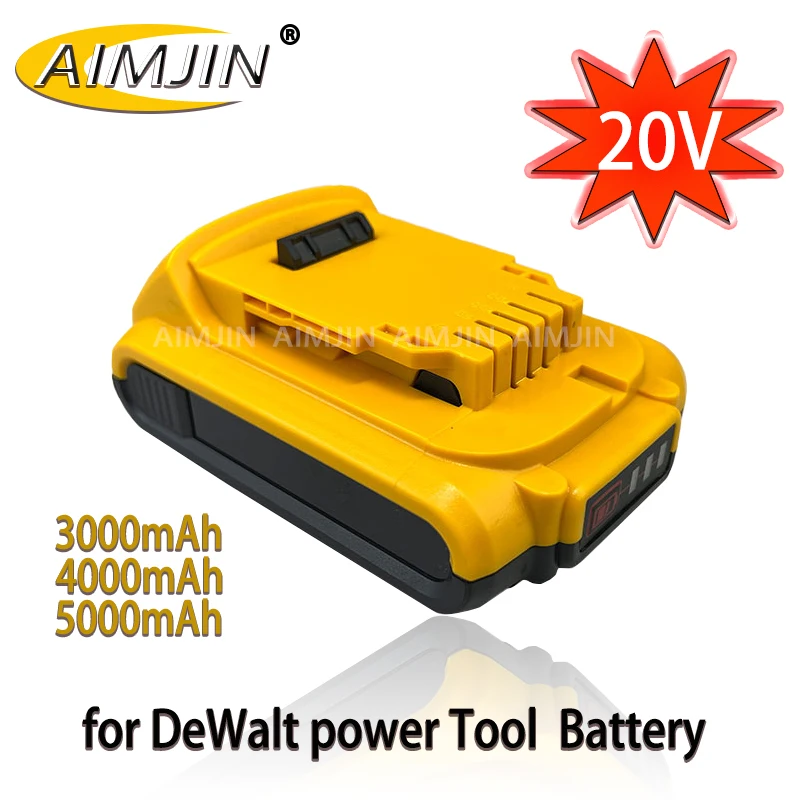 

20V 3/4/5AH DCB200 Replacement Li-ion Battery for DeWalt DCB205 DCB201 power Tool set 20Volt 20 v Batteries 3000mah Battery