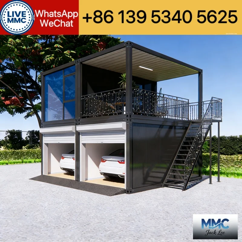 20ft/40ft Double-Wing Folding Houses Prefabricated Container Houses Mobile Container Luxury Villas with Kitchen and Bathroom