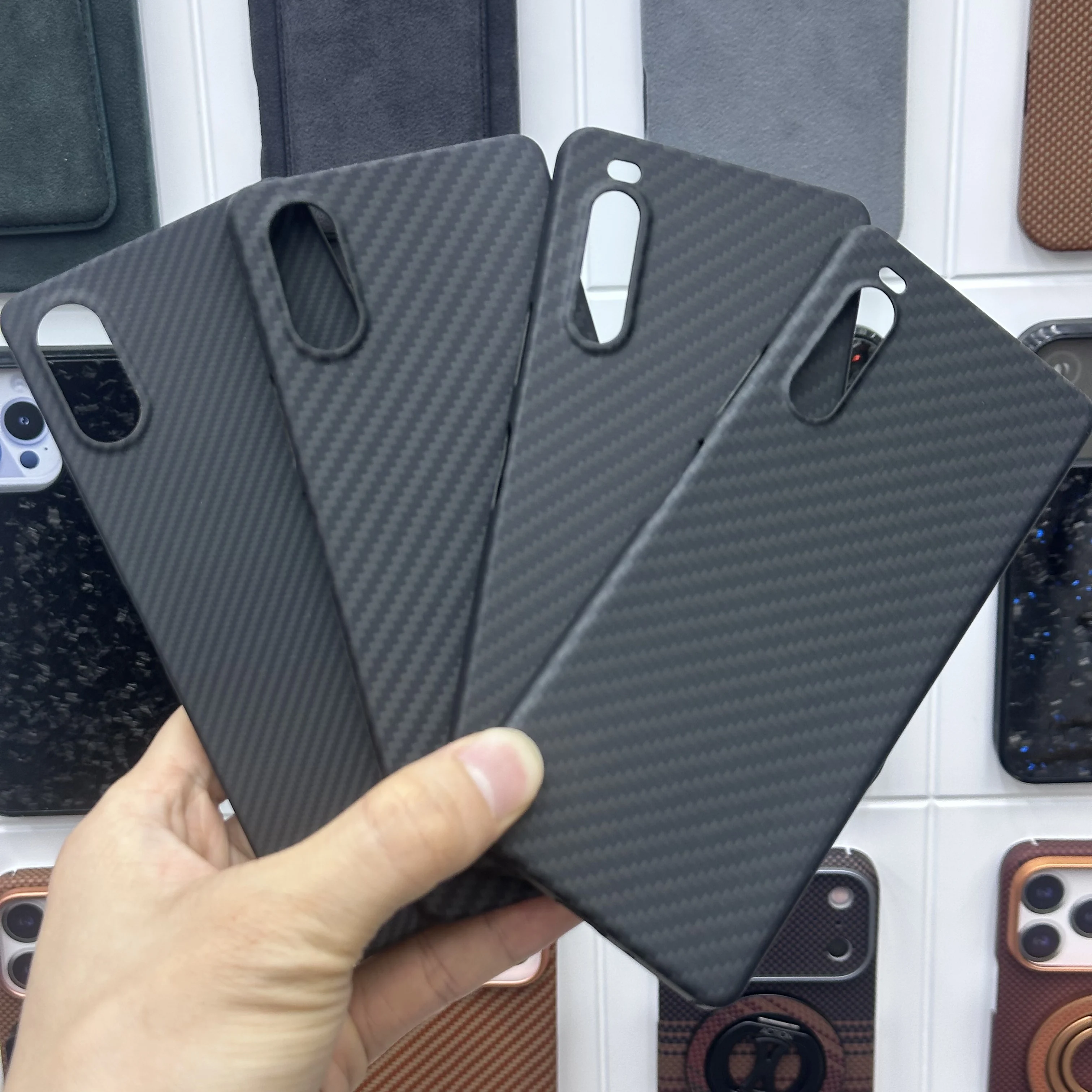 For Sony Xperia 10 VI V IV III Ultra Thin Genuine Kevlar Aramid Fiber Case 600D 1500D Magnetic Phone Case Hard Shell