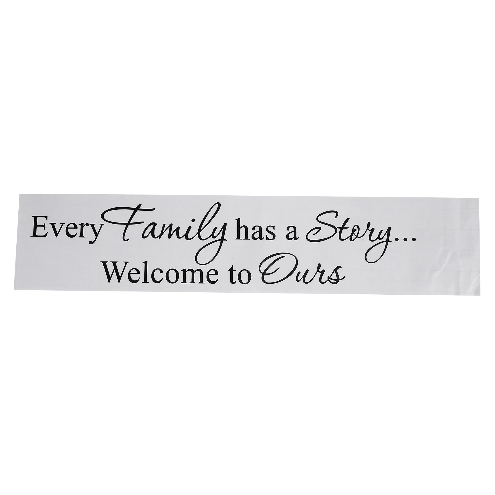 Every Family has a Story Welcome to ours PVC wall sticker art decal room,Black