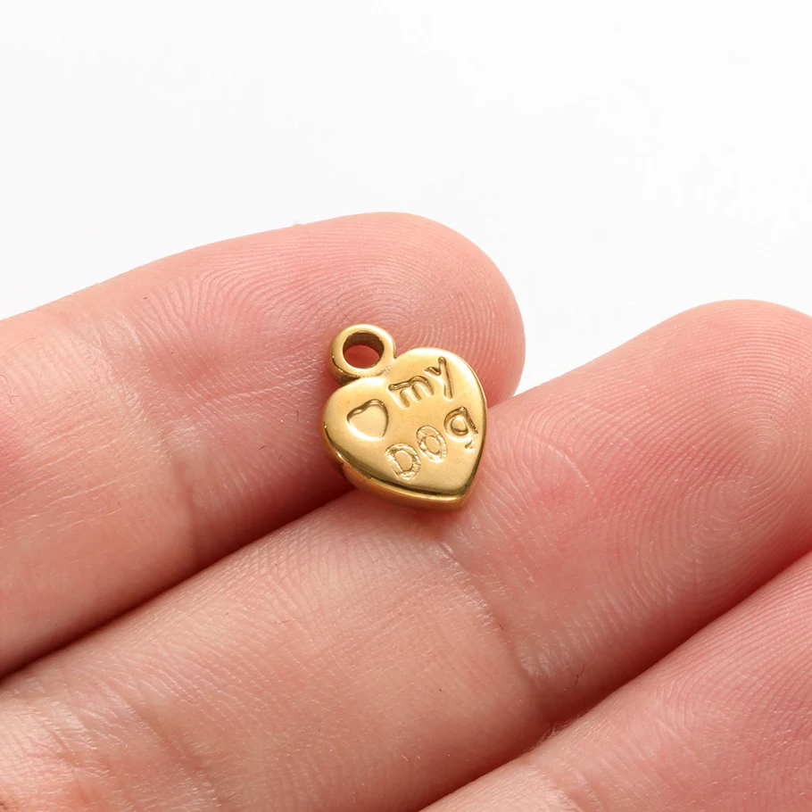 5 Stück Glücksbringer-Anhänger aus Edelstahl mit Mädchen, Stern und Schleife für die Schmuckherstellung, niedliche Anhänger für Halsketten und Armbänder – Detail 7