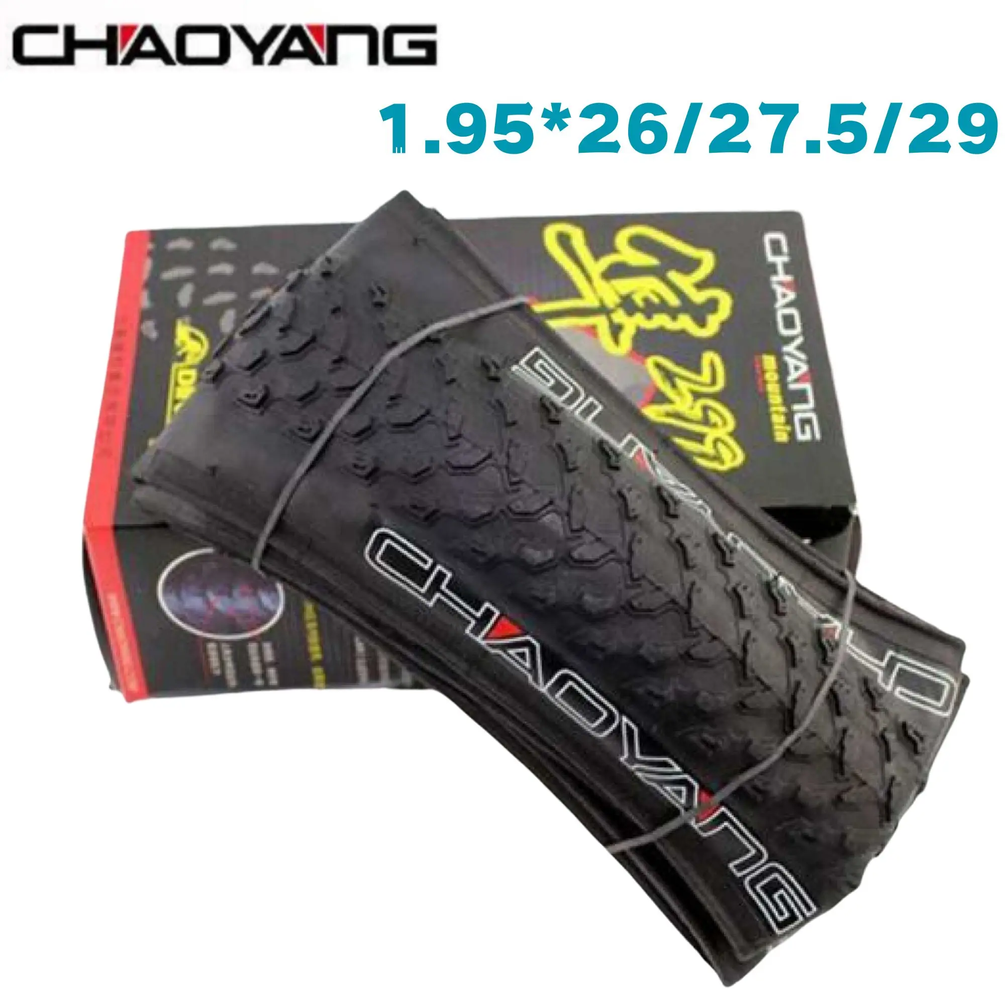 CHAOYANG Ultralight Black Tyre MTB 26/27.5/29*1.95 Foldable Mountain Bicycle Tire Super Light XC 299 120TPI  Cycling Accessories