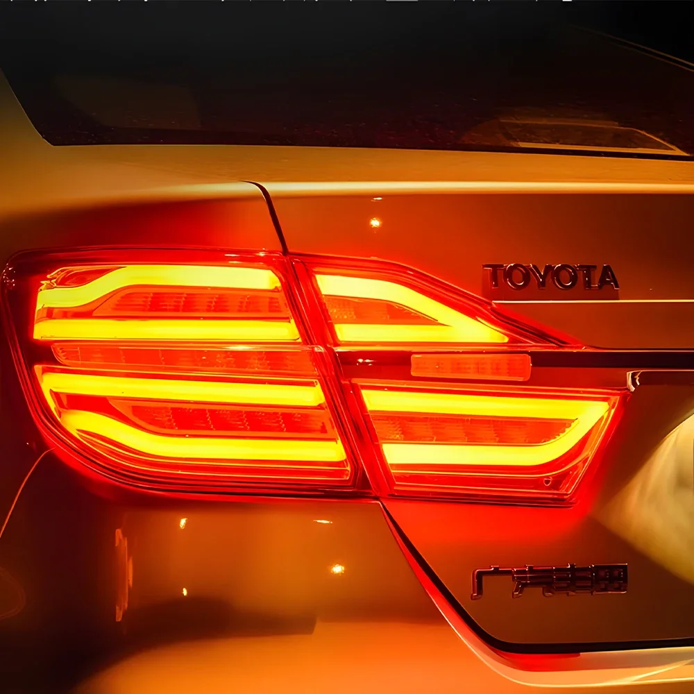 Car Taillight for Camry 2015-2017 LED Auto Rear Back Lamps Assembly Upgrade Benz Design Highlight Dynamic Tail Lamps Accessories