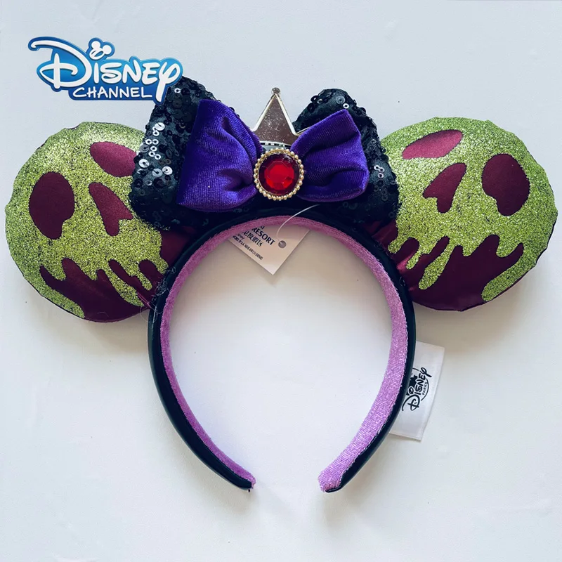 Disney Evil Queen Ear Headband For Adults - Snow White And The Seven Dwarfs - Poison Apple Crown Jewels