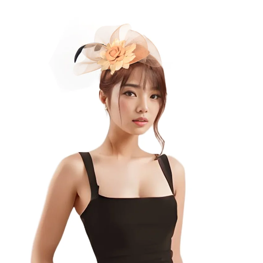 marrom-artesanal-pena-rosa-arco-pillbox-chapeu-grampo-de-cabelo-acessorios-fascinadores-para-mulheres-senhora-cha-festa-nupcial-vestido-de-casamento