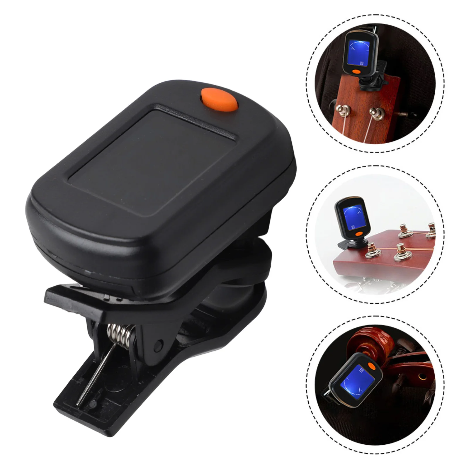 Color-coded Display Tuner Clip-On Tuner Digital Chromatic Tuner Color-Coded Display Compact Size Internal Microphone Mode